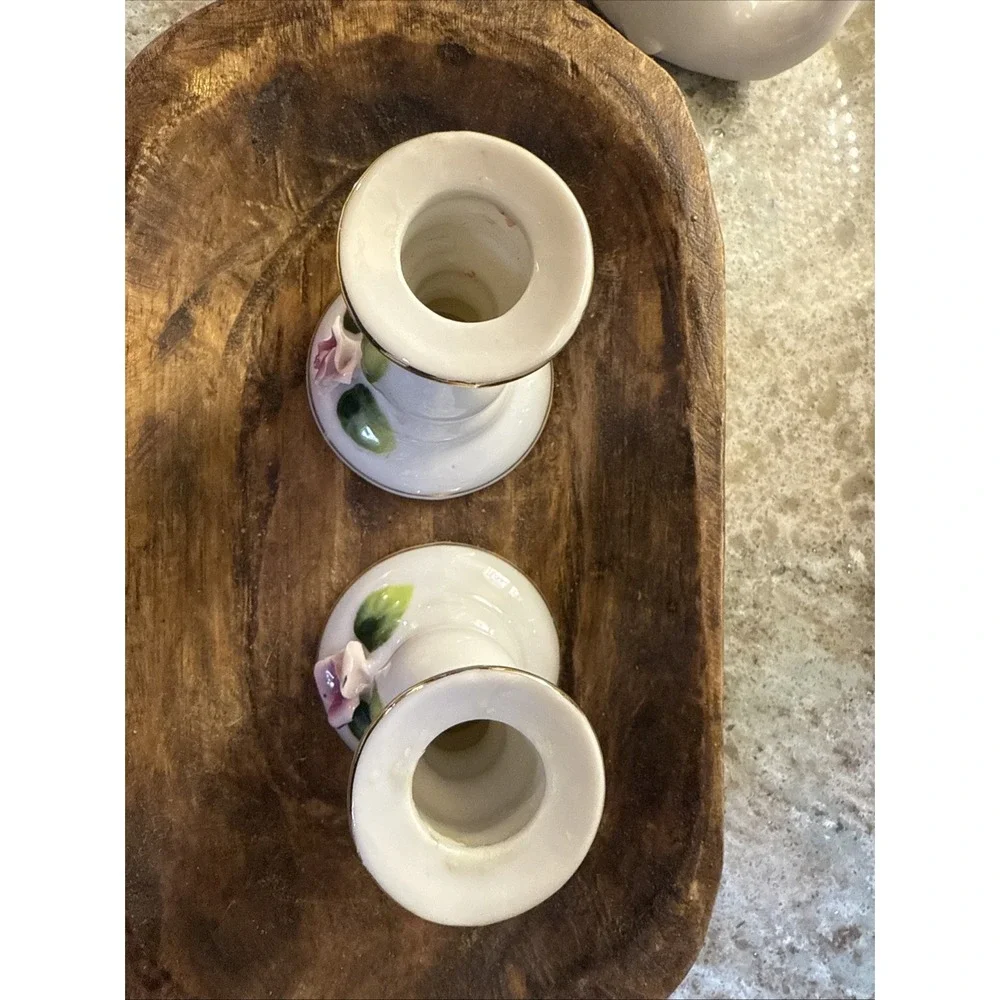 Vintage Japan, Raised Rose & Leaf Gold Trim Bone China 3